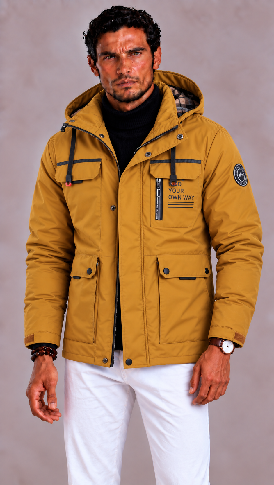 Lunelle | Men's Waterproof Winter Jacket with Hood and Windproof Finish