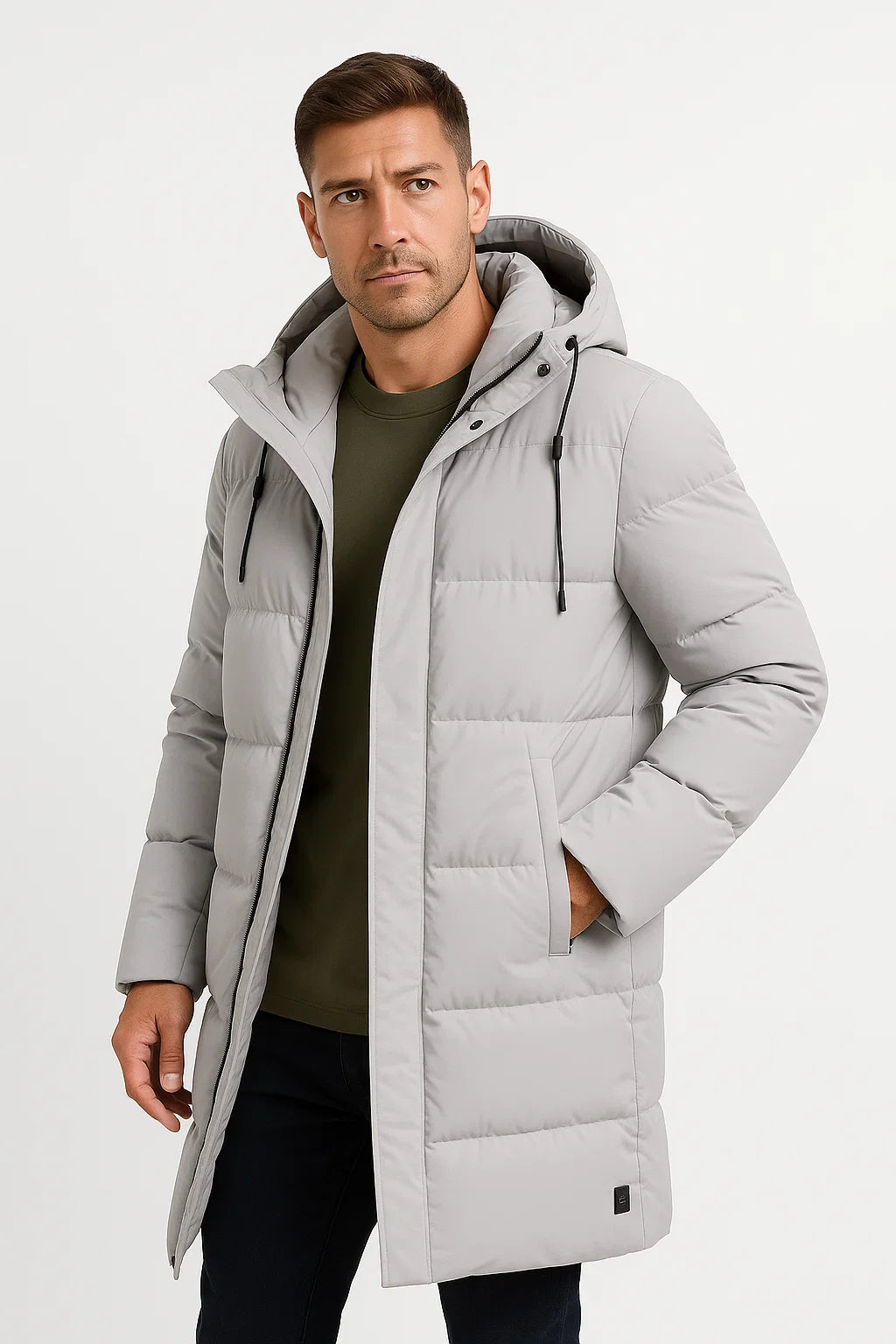 Lunelle | Men's Waterproof Puffer Jacket Insulated Black