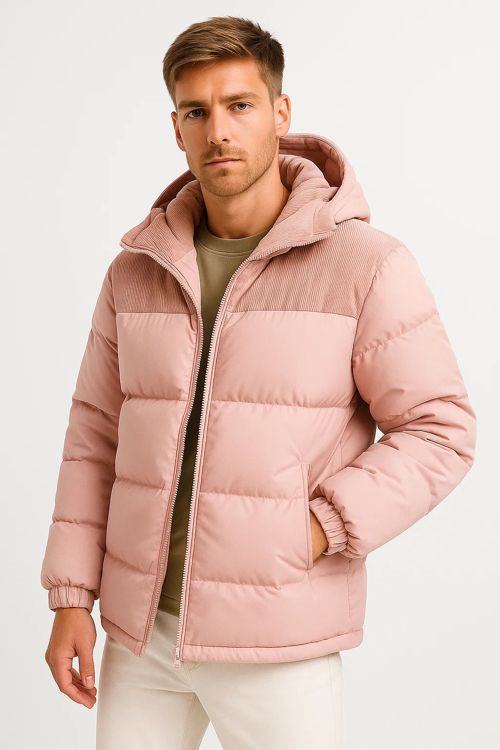 Lunelle | Lightly Padded Jacket for Men with Hood and Pockets