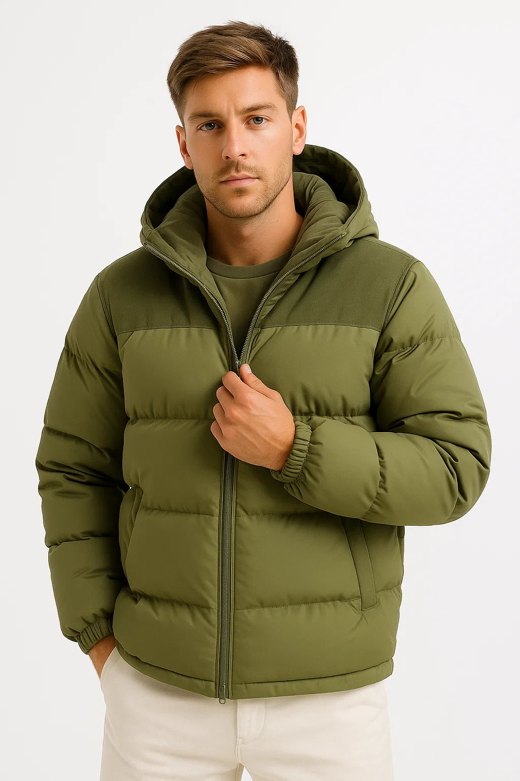 Lunelle | Lightly Padded Jacket for Men with Hood and Pockets