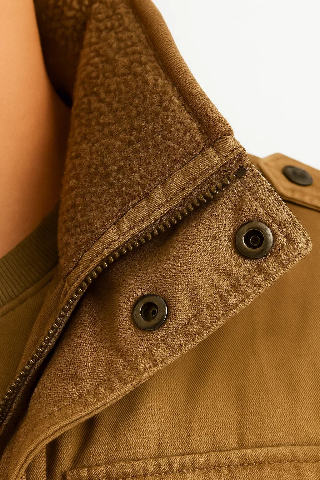 Lunelle | Men's Winter Jacket Army Green Fleece Thermal Hooded Casual Outdoor Jacket