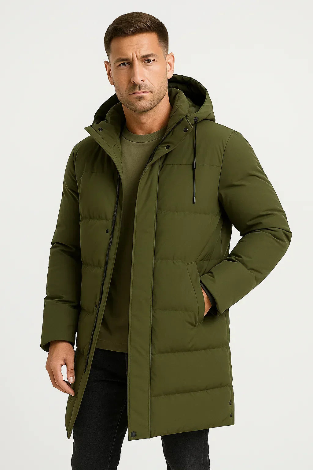 Lunelle | Men's Waterproof Puffer Jacket Insulated Black